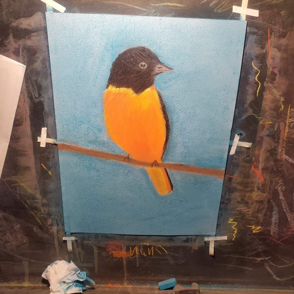 Baltimore Oriole original artwork painting - Picture 2 of 3